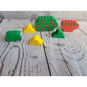 Lego Lot 6 Specialty Tree Bush Curved Pieces Apple Tree Strawberry